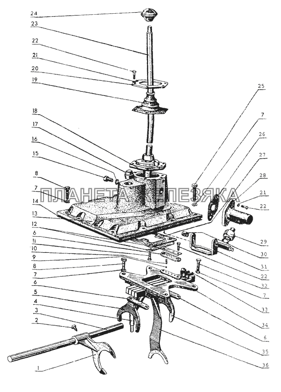1702 Механизм переключения передач МТЗ-80 (2002)